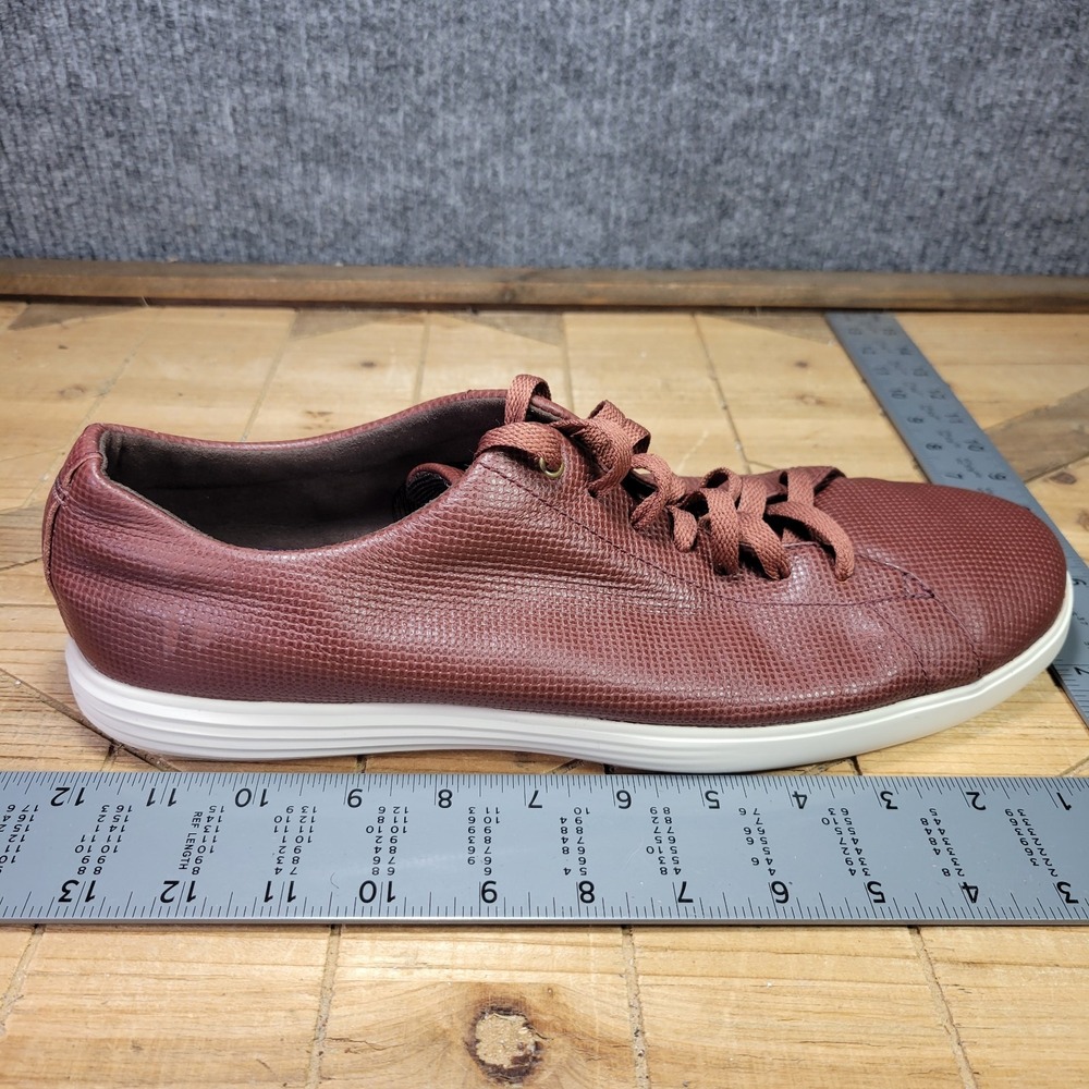 Cole Haan Grand ØS Crosscourt Mens 13 Rum Raisin Casual Leather Sneaker Shoes - Picture 12 of 13